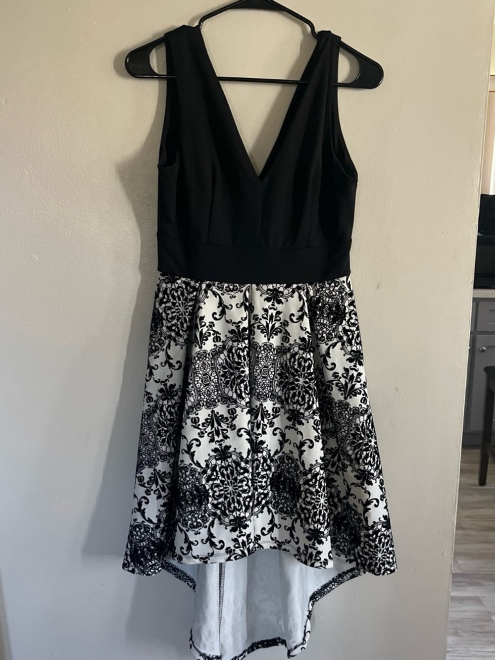 Black And White A Line Dress